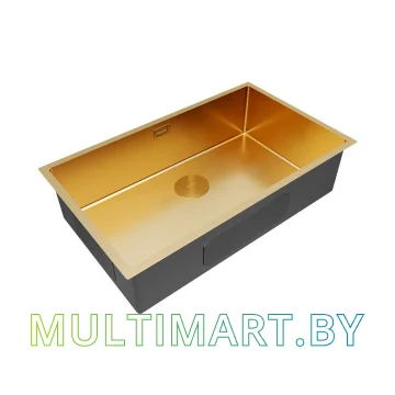 Кухонная мойка Paulmark Next 74 UNI PM217444-BG (брашированное золото) картинка 2